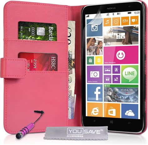 Yousave Accessories Cover Per Nokia Lumia Rosa Caldo Custodia