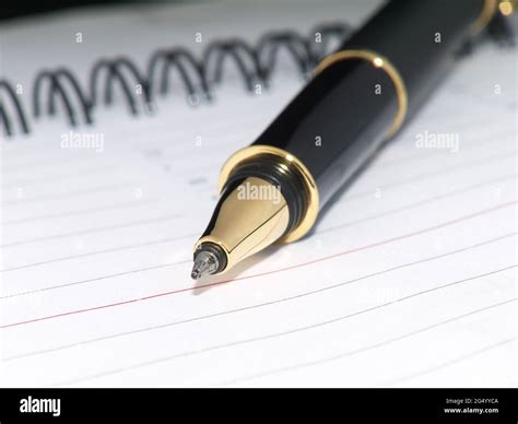 gold plated ballpoint pen, macro Stock Photo - Alamy