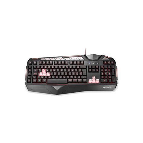 Teclado Gamer Multilaser Warrior Semi Mec Nico Abnt Preto Led Em