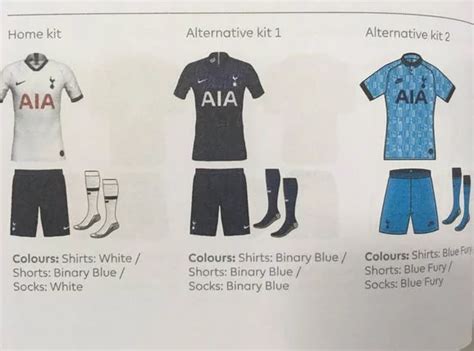 Spurs third kit revealed in Premier League handbook : r/coys