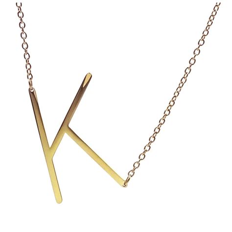 14K Gold Plated Initial K Necklace New And Sealed In Package 14K