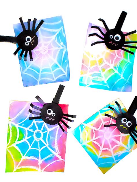 Watercolor Spider Web Craft - Our Kid Things