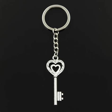 Fashion 30mm Key Ring Metal Key Chain Keychain Jewelry Antique Silver