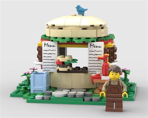 Lego Moc Burger Stall By Bixbricks Rebrickable Build With Lego