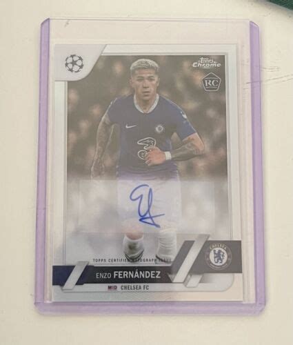 Topps Ucl Chrome Enzo Fernandez Rookie Rc Autograph Chelsea