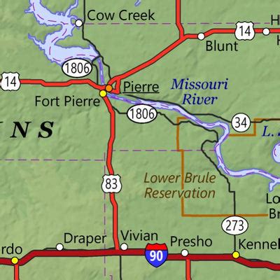 South Dakota Highway Map by World Sites Atlas | Avenza Maps