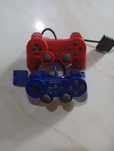 Jual Stik PS2 OP Ori Pabrik Warna Merah Biru Putih Hitam Stick