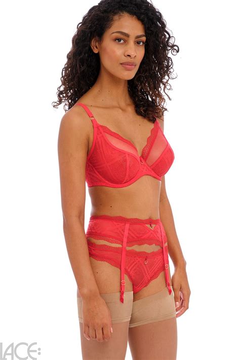 Freya Lingerie Freya Fatale Dekolleté BH F I Cup CHILLI RED Lace de