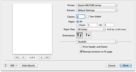 Canon Pixma Manuals Mg Series Print Dialog