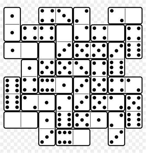 Domino Clipart Sketch - Dominos Pattern, HD Png Download - 2400x2400 ...