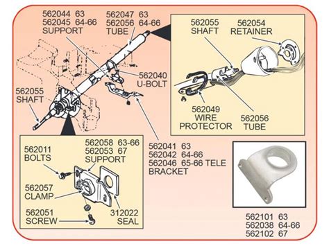 63-66 Steering Column Clamp on Firewall with Screw | Motor City Vettes