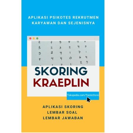 Jual Aplikasi Skoring Psikotes Kraeplin Alat Tes Psikologi Shopee