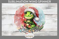 Christmas Dinosaur V5 Entangled In Lights Wind Spinner PNG