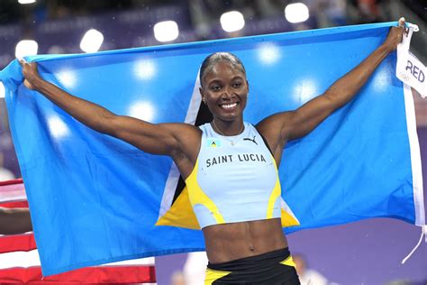 2024 Paris Olympics Fans In St Lucia Erupt Watching Julien Alfred Win