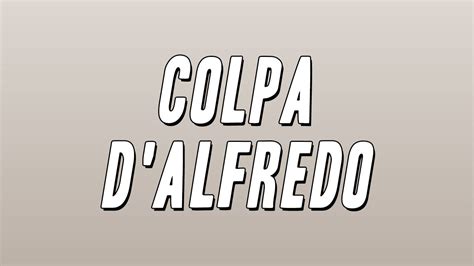 Vasco Rossi Colpa D Alfredo Testo Youtube