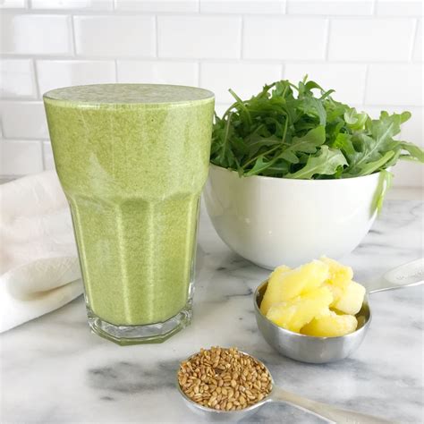 Arugula Pineapple Smoothie Bright Belly Pineapple Smoothie