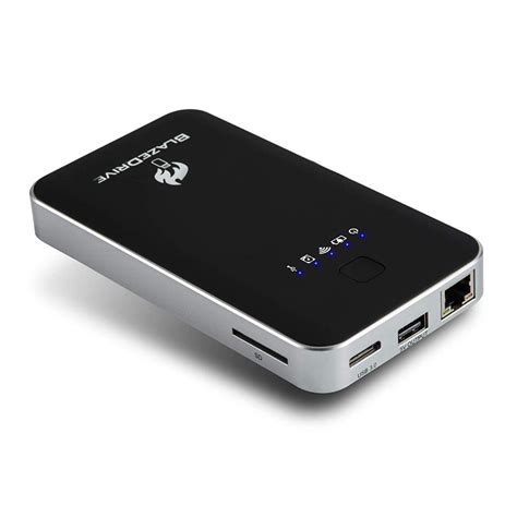 Blazedrive WIFI Wireless External Hard Drive Enclosure with file hub & Portable Streaming Server ...