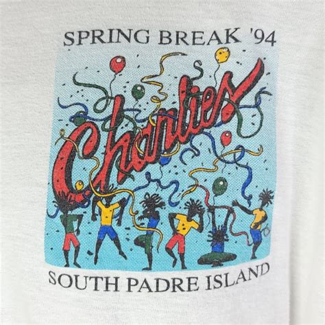 Spring Break T Shirt Vintage 90s 1994 South Padre Island Charlies Texa Shop Thrilling