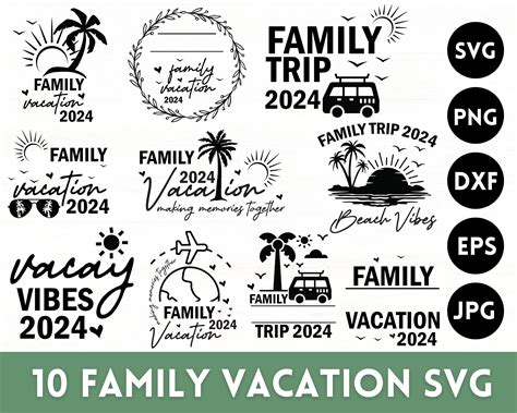 Paquete Svg De Vacaciones Familiares Svg De Crucero Familiar Svg De