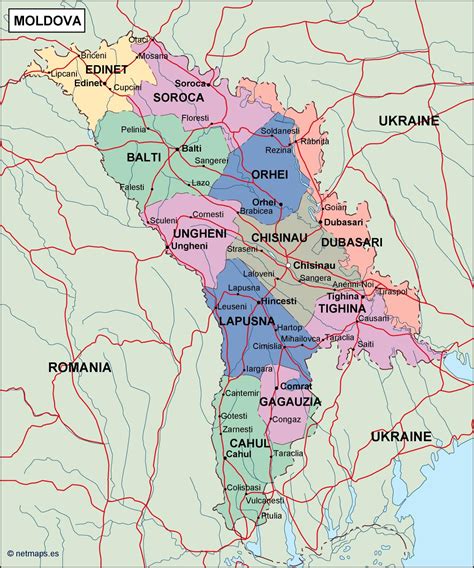 moldova political map | Order and download moldova political map