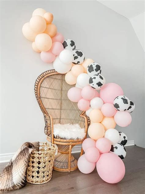 Cow Girl Giddy Up Country Farm Themed Southern Pink Diy Balloon Garland