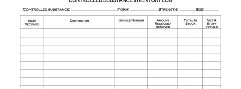 Controlled Drug Log Template ≡ Fill Out Printable Pdf Forms Online