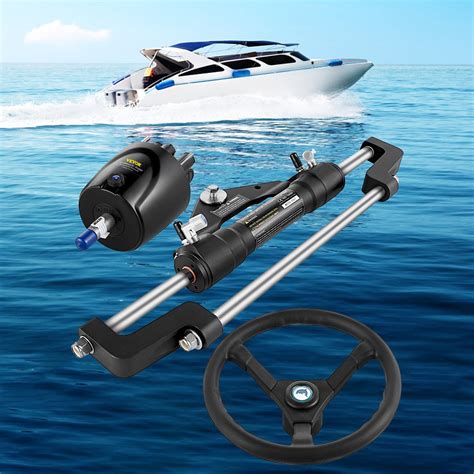 VEVOR Hydraulic Steering Kit 300HP, Hydraulic Boat Steering Kit Helm Pump, Hydraulic Boat ...