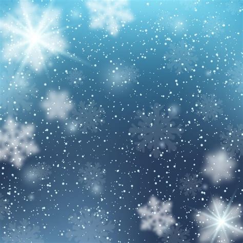 Fundo Vetorial Azul De Natal E Ano Novo Estrelas E Flocos De Neve