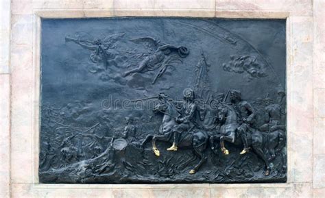 Bas-relief Depicting the Battle of Poltava in 1709 on Pedestal of ...