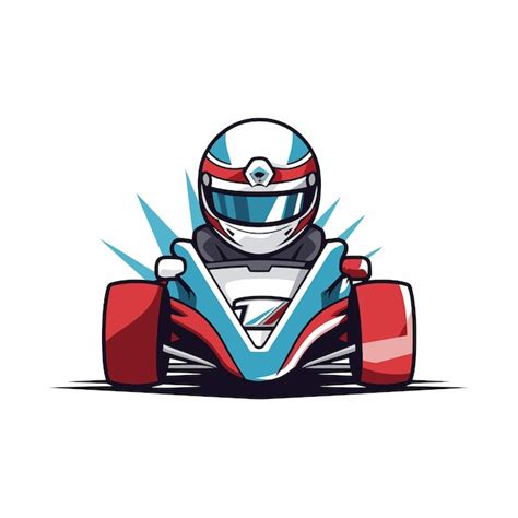 Premium Vector | Cartoon vector illustration of a racing car racing ...