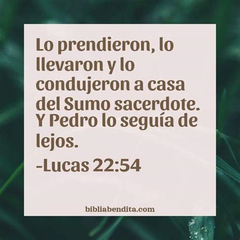 Explicación Lucas 22 54 Lo prendieron lo llevaron y lo condujeron a