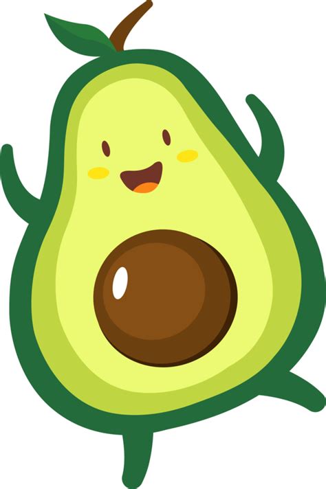 Avocado Cartoon Character 19782664 PNG