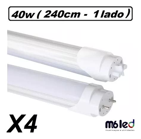 5 Lâmpada Led Tubular T8 Ho 240cm 48w 6500k Ligação 2 Lados MercadoLivre