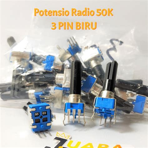 Jual Potensio Radio K Pin Pin Biru Potensio Radio Warna Biru