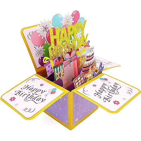 Amazon Asmallgf Happy Birthday Pop Up Card For Women Men Funny