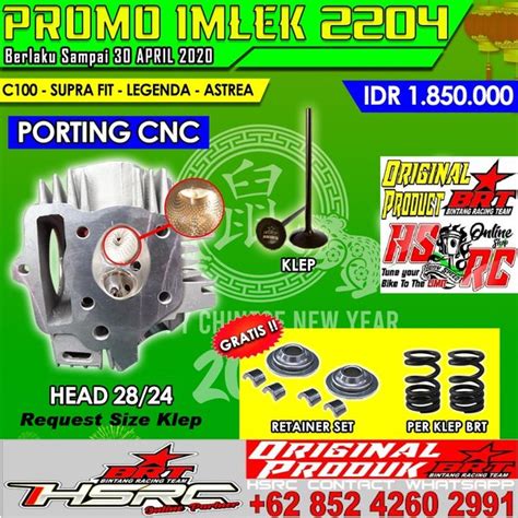 Jual Head Cilinder Kop Silinder BRT Honda Supra X Fit Astrea C100 Grand