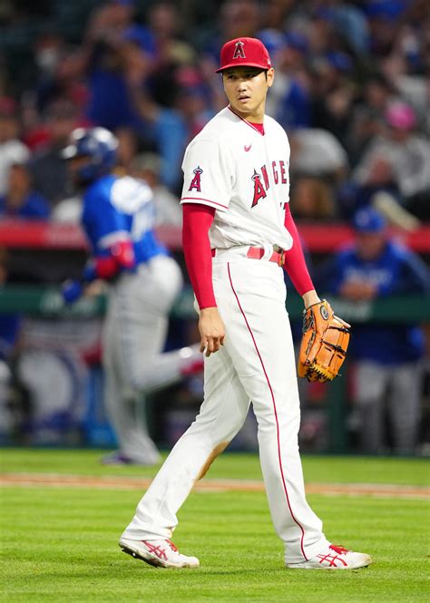 大谷翔平6回5失点で3敗目 スプリンガーに先頭打者弾、ゲレロに1発許し8回に代打送られる Mlb写真ニュース 日刊スポーツ