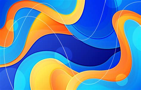 Blue Orange Abstract Fluid Gradient Background 11734636 Vector Art at ...