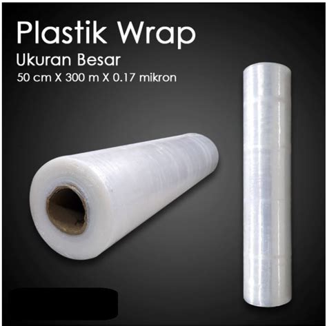 Jual STRETCH FILM 50 CM X 300 M BENING PLASTIK WRAPING PLASTIC WRAPP