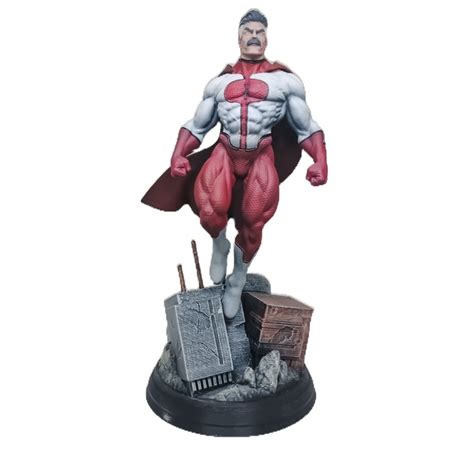 Colecionável Omni Man Invencível Estatueta Action Figure 17cm Altura