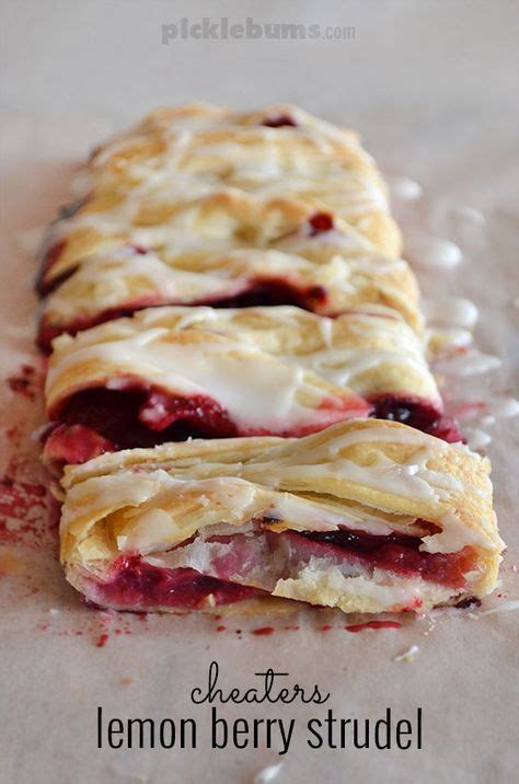 Cheaters Lemon And Berry Strudel Recipe Strudel Recipes Strudel Puff Pastry Recipes