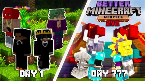 I Survived Days In Better Minecraft 2v2 1 YouTube