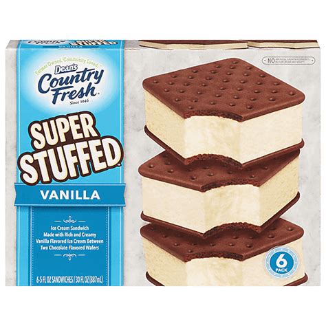 Dean S Country Fresh Ice Cream Sandwiches Vanilla Pack Ea