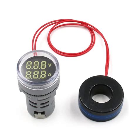 Round Mini Digital Voltmeter Ammeter Mm Ac V A Volt