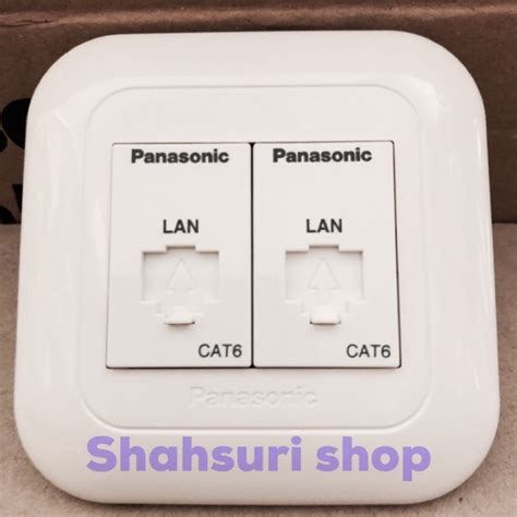 Jual Stop Kontak Outlet Data Cat6 Cat 6 Double 2 Frame Panasonic 1