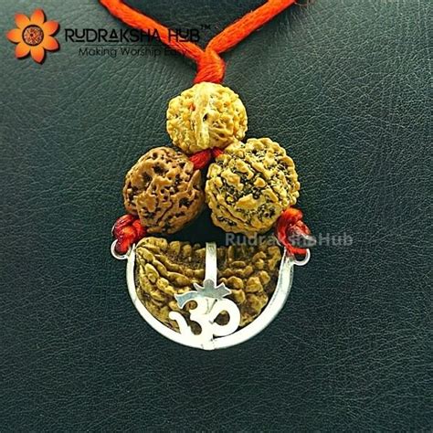 1 Mukhi Rudraksha Original Half Moon Shaped Pure Silver