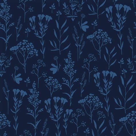 Dark Blue Floral Pattern 22946556 Vector Art at Vecteezy