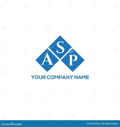 Asp Letter Logo Design On White Background Asp Creative Initials