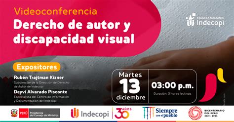 Conferencia Virtual Gratuita Indecopi Derecho De Autor Y