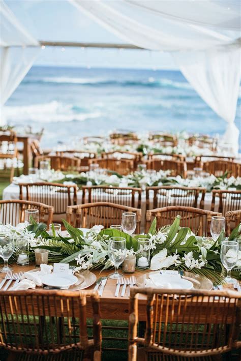 Destination Hawaii Wedding At The Beach House Kauai Tropical Wedding